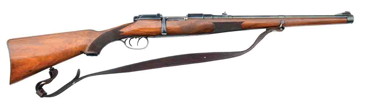Mannlicher-Schönauer Model of 1903. One of the finest mountain rifles of all time. The family resemblance to the Werndl is obvious.